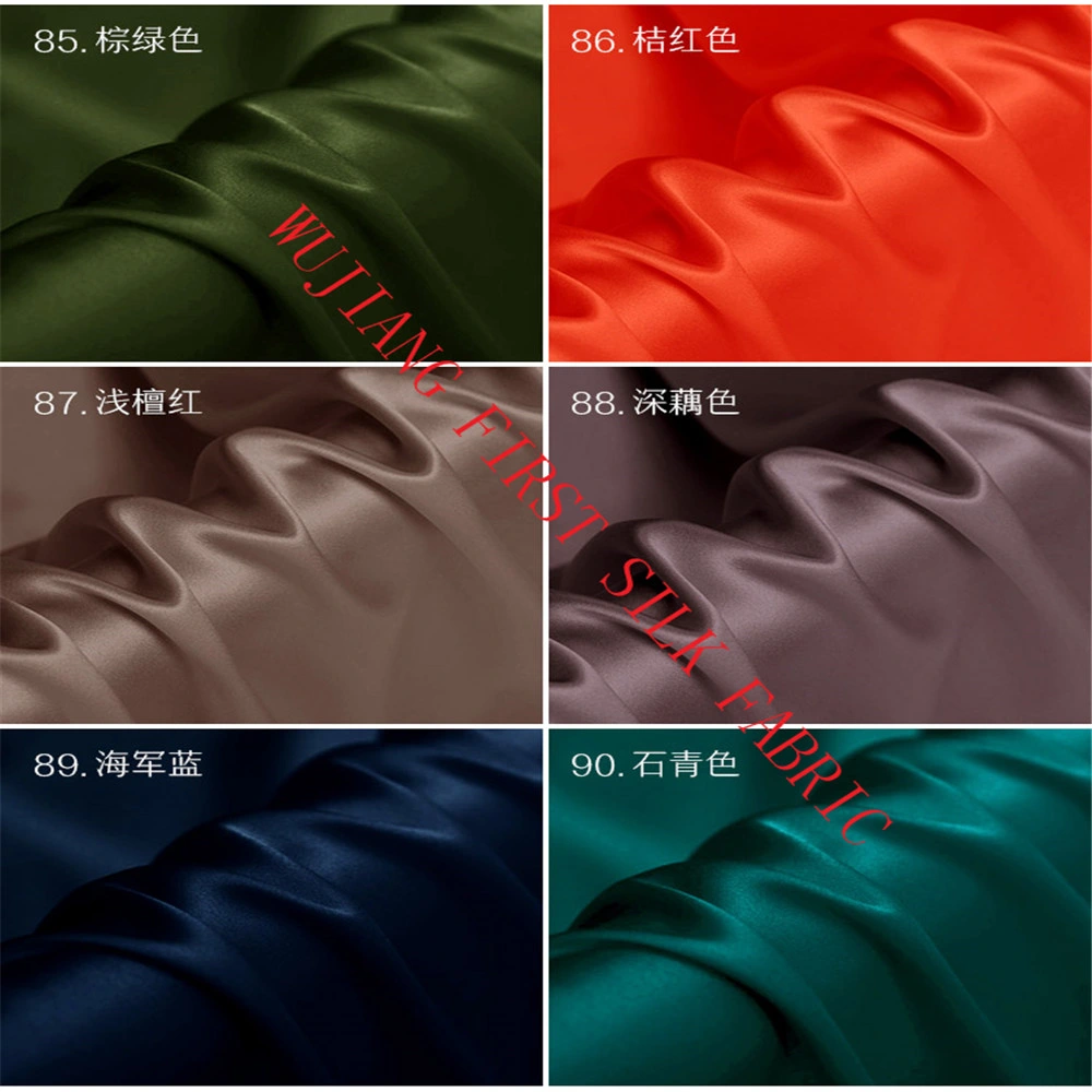 Top Grade 6A Quality Ready Stock 90 Colors Fast Delivery 100%Silk Mulberry Charmeuse Silk Satin Fabric