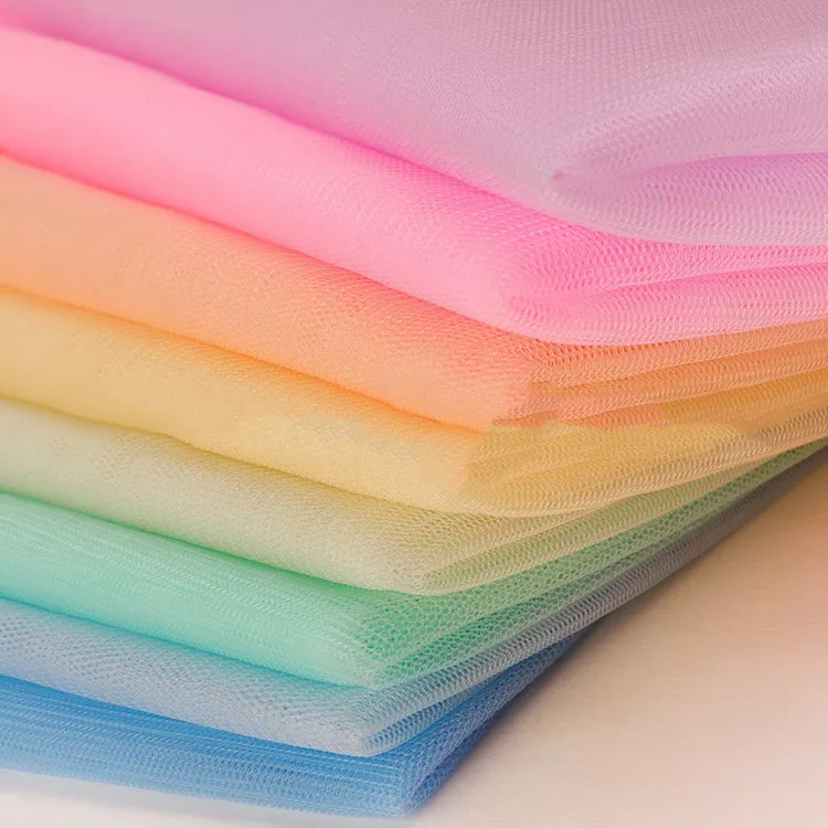 160cm 25gsm Stock Color Luxury Nylon Plain Soft Tulle Fabric For Dress