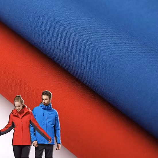 100% Polyester 100d 4 Way Stretch Fabric Bonded Polar Fleece Fabric Laminated Fleece Softshell Fabric for Outdoor Clothing Winter Coats Down Jacket